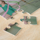 Gymnastiekmeisjes die dansen met linten legpuzzel (Zijkant)