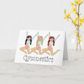 gymnastiekmeisjes kaart (Gele Bloem)