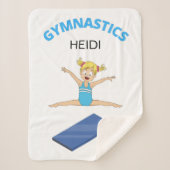 Gymnastiekmeisjes Sherpa blanket gepersonaliseerd. Sherpa Deken (Voorkant)