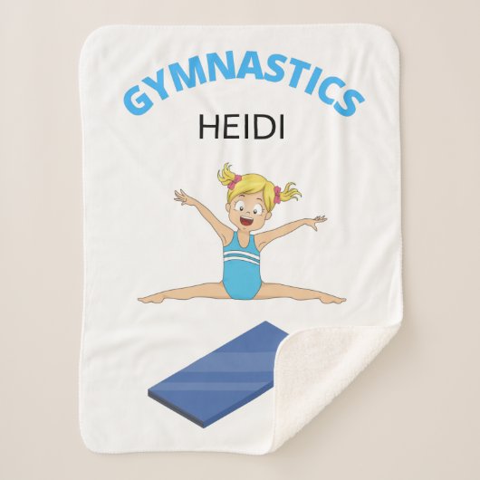 Gymnastiekmeisjes Sherpa blanket gepersonaliseerd. Sherpa Deken (Voorkant)