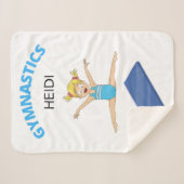 Gymnastiekmeisjes Sherpa blanket gepersonaliseerd. Sherpa Deken (Voorkant (horizontaal))