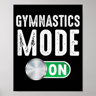 Gymnastiekmodus op gazolgymnast atlete cola poster