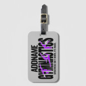 GymnastiekNAAM Acrobat Team Handspring Gymnast Bagagelabel (Voorkant (verticaal))