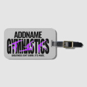 GymnastiekNAAM Acrobat Team Handspring Gymnast Bagagelabel (Voorkant (horizontaal))