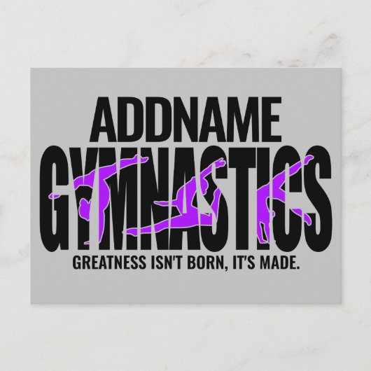 GymnastiekNAAM Acrobat Team Handspring Gymnast Briefkaart (Voorkant)