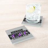 GymnastiekNAAM Acrobat Team Handspring Gymnast Glazen Onderzetter (Schuin)