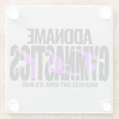 GymnastiekNAAM Acrobat Team Handspring Gymnast Glazen Onderzetter (Achterkant)