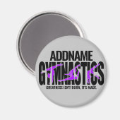 GymnastiekNAAM Acrobat Team Handspring Gymnast Magneet (Voorkant / Achterkant)