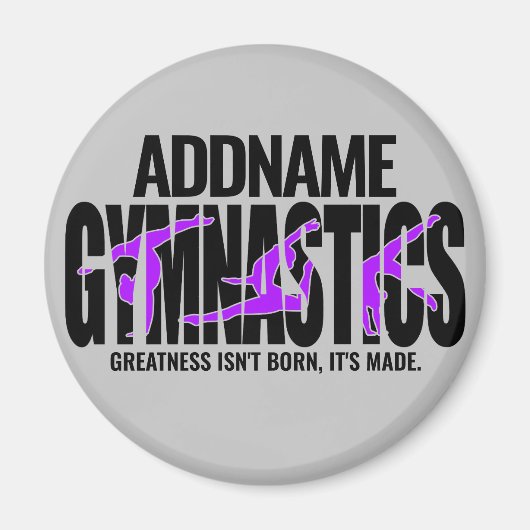 GymnastiekNAAM Acrobat Team Handspring Gymnast Magneet (Voorkant)