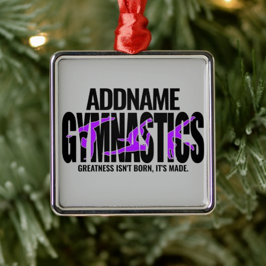 GymnastiekNAAM Acrobat Team Handspring Gymnast Metalen Ornament (Boom)