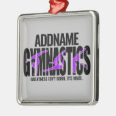 GymnastiekNAAM Acrobat Team Handspring Gymnast Metalen Ornament (Links)