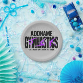 GymnastiekNAAM Acrobat Team Handspring Gymnast Papieren Bordje (Feest)