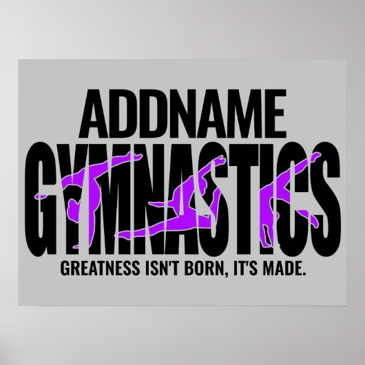 GymnastiekNAAM Acrobat Team Handspring Gymnast Poster (Voorkant)