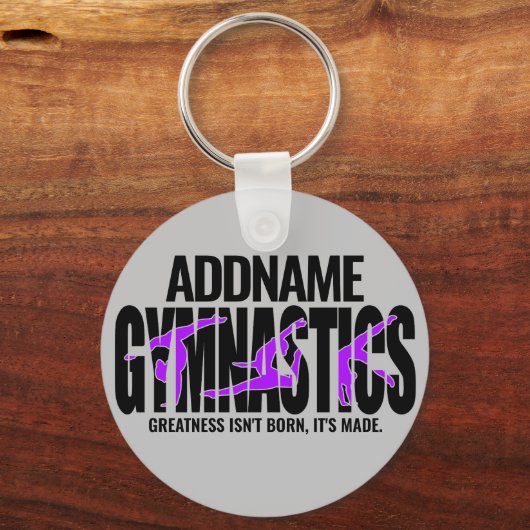 GymnastiekNAAM Acrobat Team Handspring Gymnast Sleutelhanger (Voorkant)