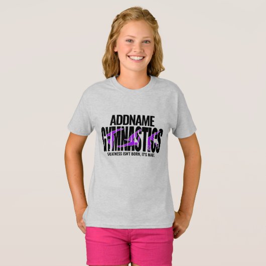 GymnastiekNAAM Acrobat Team Handspring Gymnast T-shirt (Voorkant volledig)