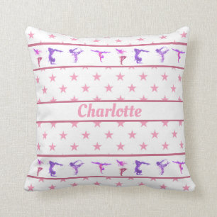 Gymnastieknaam Gymnast Pink Stars Kussen