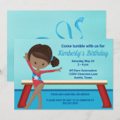 Gymnastiekpartij Afrikaanse Amerikaanse meisjes Kaart (Voorkant / Achterkant)