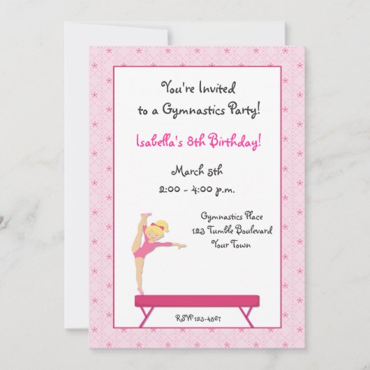 Gymnastiekpartij, Balansspel Kaart (Voorkant)