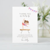 Gymnastiekpartij Dank u kaart (Staand voorkant)