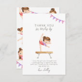 Gymnastiekpartij Dank u kaart (Voorkant / Achterkant)
