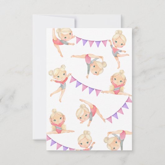 Gymnastiekpartij Dank u kaart (Achterkant)