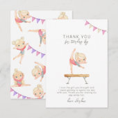 Gymnastiekpartij Dank u kaart (Voorkant / Achterkant)