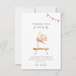 Gymnastiekpartij Dank u kaart