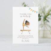 Gymnastiekpartij Dank u kaart (Staand voorkant)