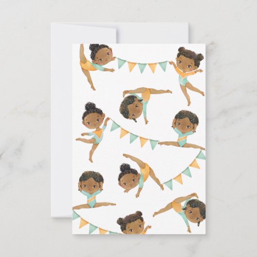 Gymnastiekpartij Dank u kaart (Achterkant)