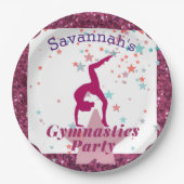 Gymnastiekpartij Glitter & Stars Papieren Bordje (Voorkant)