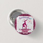 Gymnastiekpartij Glitter & Stars Ronde Button 3,2 Cm (Voorkant /achterkant)