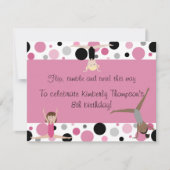 Gymnastiekpartij in roze, grijs en zwart kaart (Voorkant)