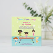 Gymnastiekpartij Kaart (Staand voorkant)