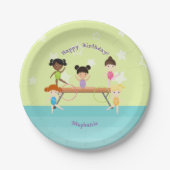 Gymnastiekpartij Papieren Bordje (Voorkant)