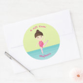 Gymnastiekpartij Ronde Sticker (Envelop)