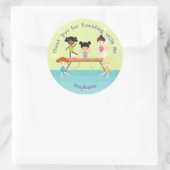 Gymnastiekpartij Ronde Sticker (Tas)