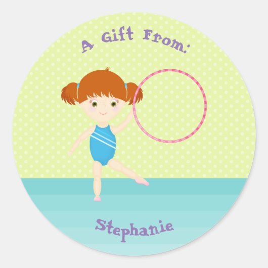 Gymnastiekpartij Ronde Sticker (Voorkant)