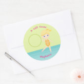 Gymnastiekpartij Ronde Sticker (Envelop)