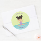 Gymnastiekpartij Ronde Sticker (Envelop)