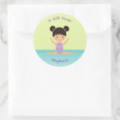 Gymnastiekpartij Ronde Sticker (Tas)