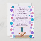 Gymnastiekpartij Uitnodiging Paars, Blauwgroen en (Achterkant)