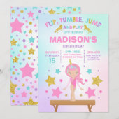 Gymnastiekpartij Unicorn Gymnastiek Kaart (Voorkant / Achterkant)