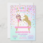 Gymnastiekpartij Unicorn Gymnastiek Kaart (Voorkant)