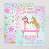 Gymnastiekpartij Unicorn Gymnastiek Kaart (Voorkant / Achterkant)