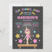 Gymnastiekpartij Unicorn Gymnastiek Kaart (Voorkant)