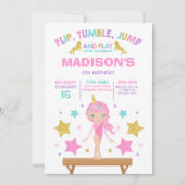 Gymnastiekpartij Unicorn Gymnastiek Kaart (Voorkant)