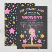 Gymnastiekpartij Unicorn Gymnastiek Kaart (Voorkant / Achterkant)