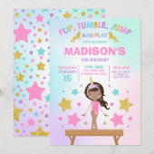 Gymnastiekpartij Unicorn Gymnastiek Kaart (Voorkant / Achterkant)