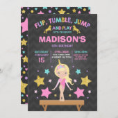 Gymnastiekpartij Unicorn Gymnastiek Kaart (Voorkant / Achterkant)