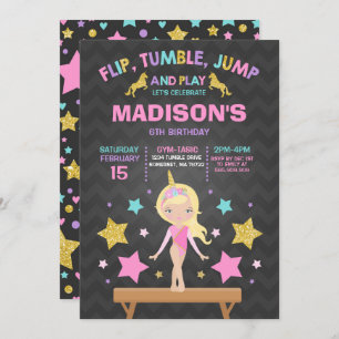 Gymnastiekpartij Unicorn Gymnastiek Kaart